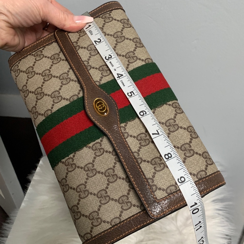 Authentic vintage 1980’s Gucci Sherry Line Ophidia clutch w/ free conversion kit - Picture 8 of 17